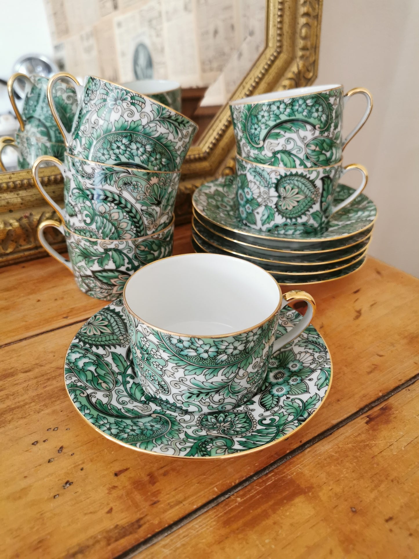 Tasses porcelaine Lazeyras Limoges