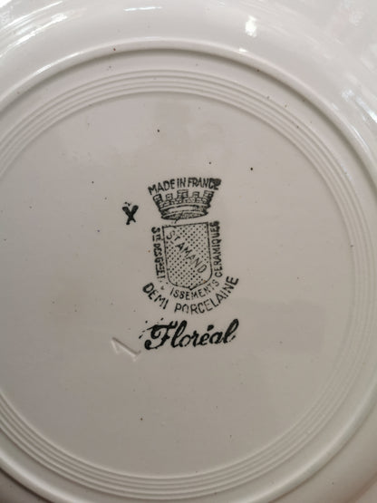 Assiettes plates St Amand, Floreal