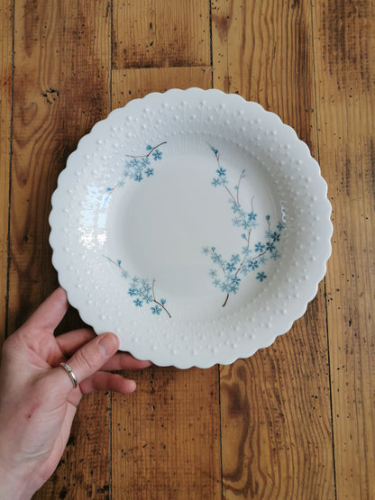 Assiettes creuses porcelaine, Myosotis