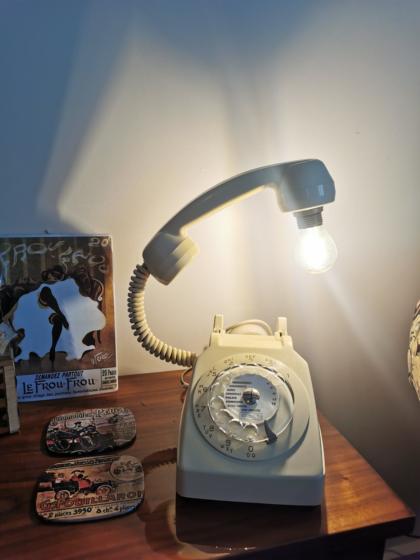 Lampe vintage BakéLight, crème