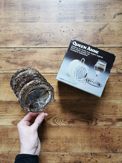 Dessous de verres métalliques
