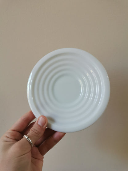 Tasses en opaline, bleu glacier