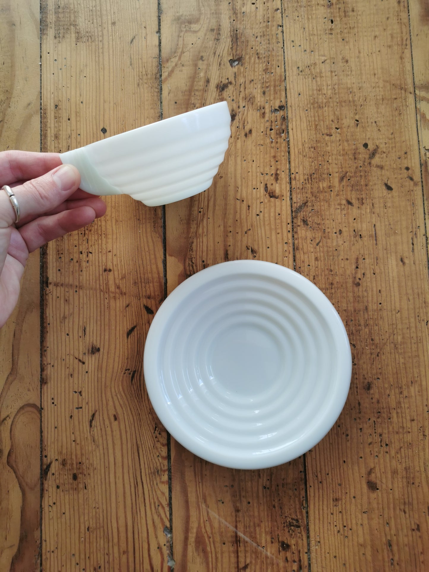 Tasses vintage Arcopal style art déco 