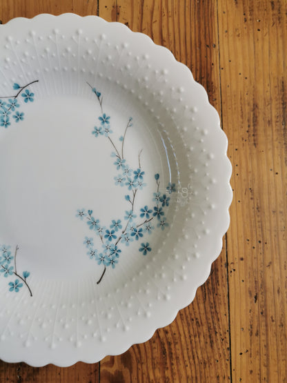 Assiettes creuses porcelaine, Myosotis