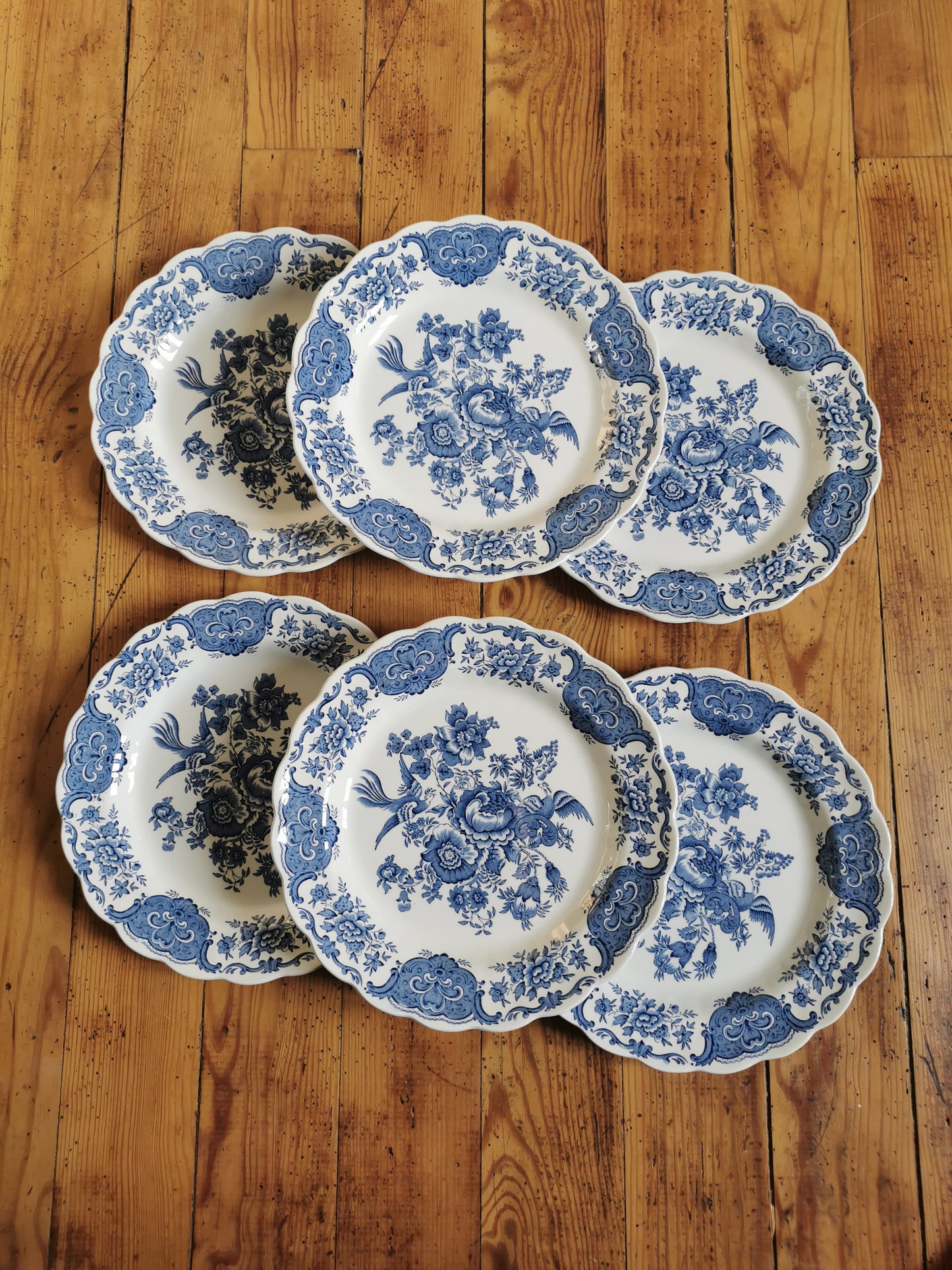 Assiettes plates vintage Ridgway, Windsor