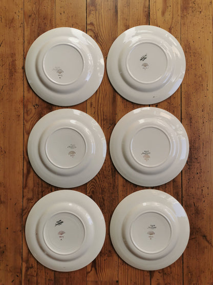 Assiettes plates Digoin & Sarreguemines, Beryl