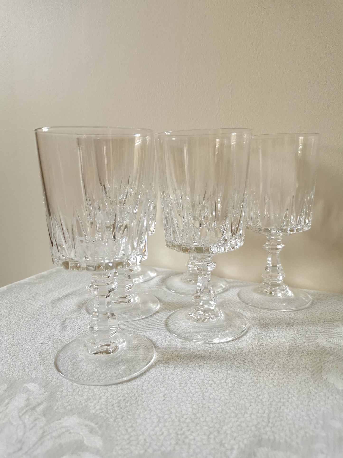 Verres à eau, cristal d'Arques