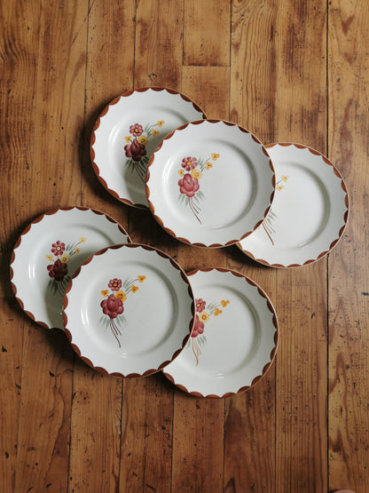 Assiettes plates HBCM, Huguette