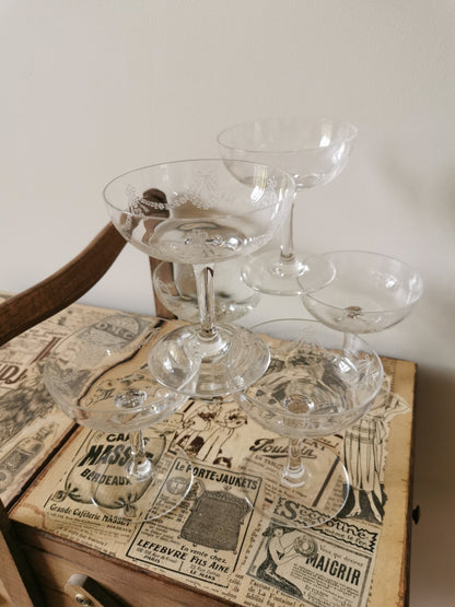 Coupes à champagne vintage