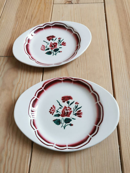Assiettes à oreilles ovales Badonviller