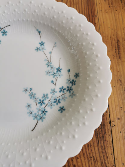 Assiettes creuses porcelaine, Myosotis