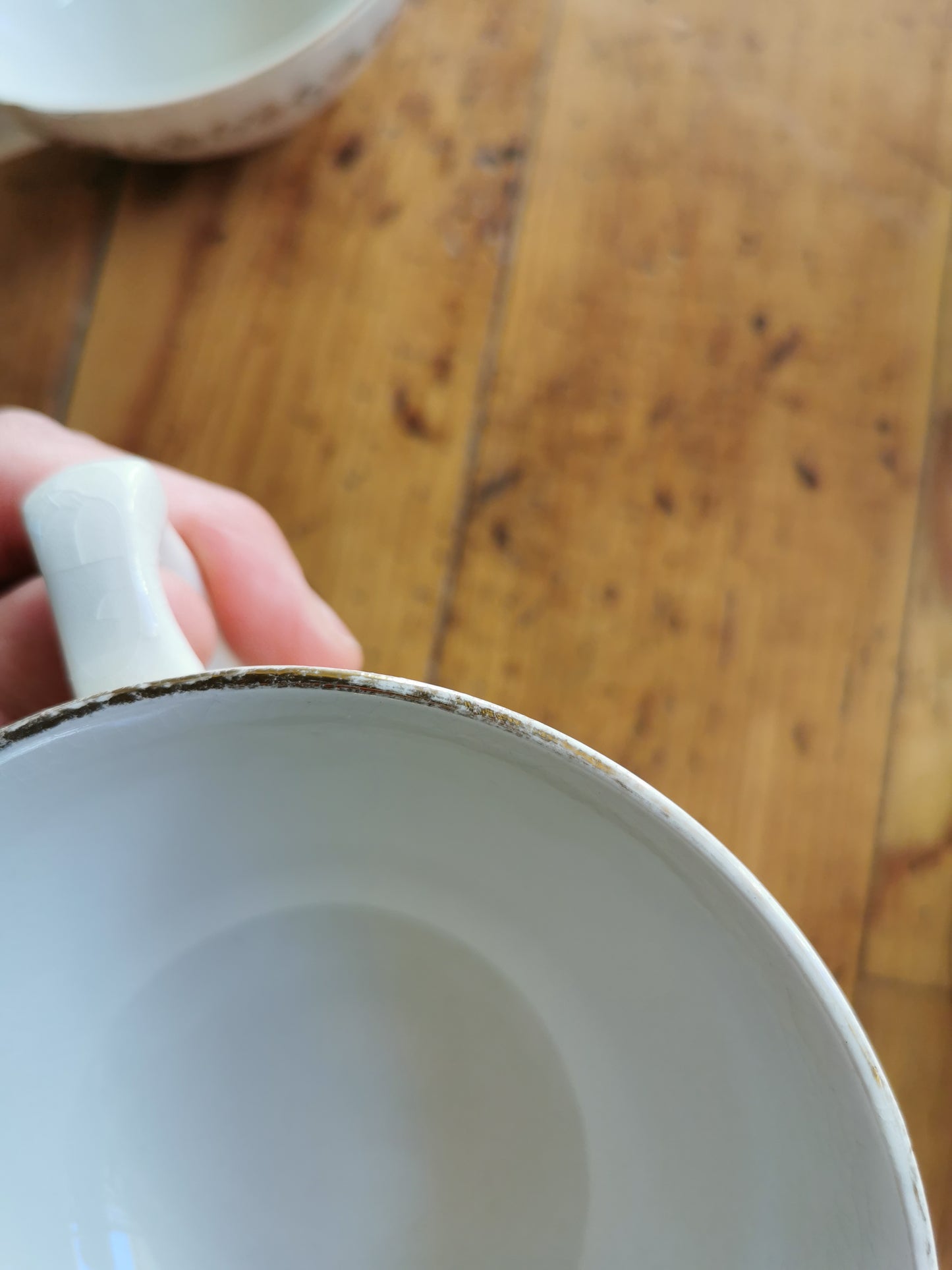 Tasses Moulin des Loups Orchies, blanc et doré