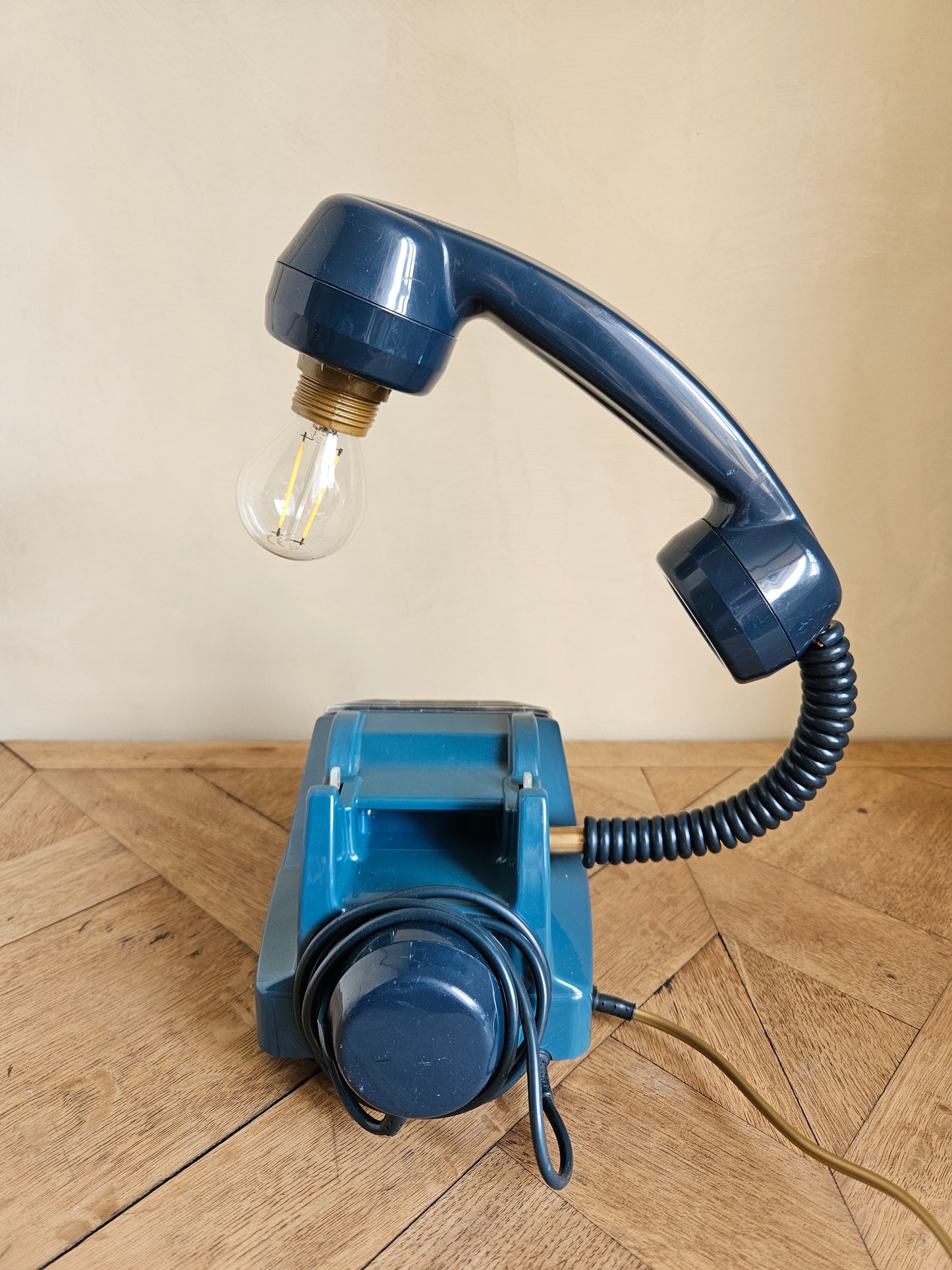 Lampe vintage BakéLight, bleu canard