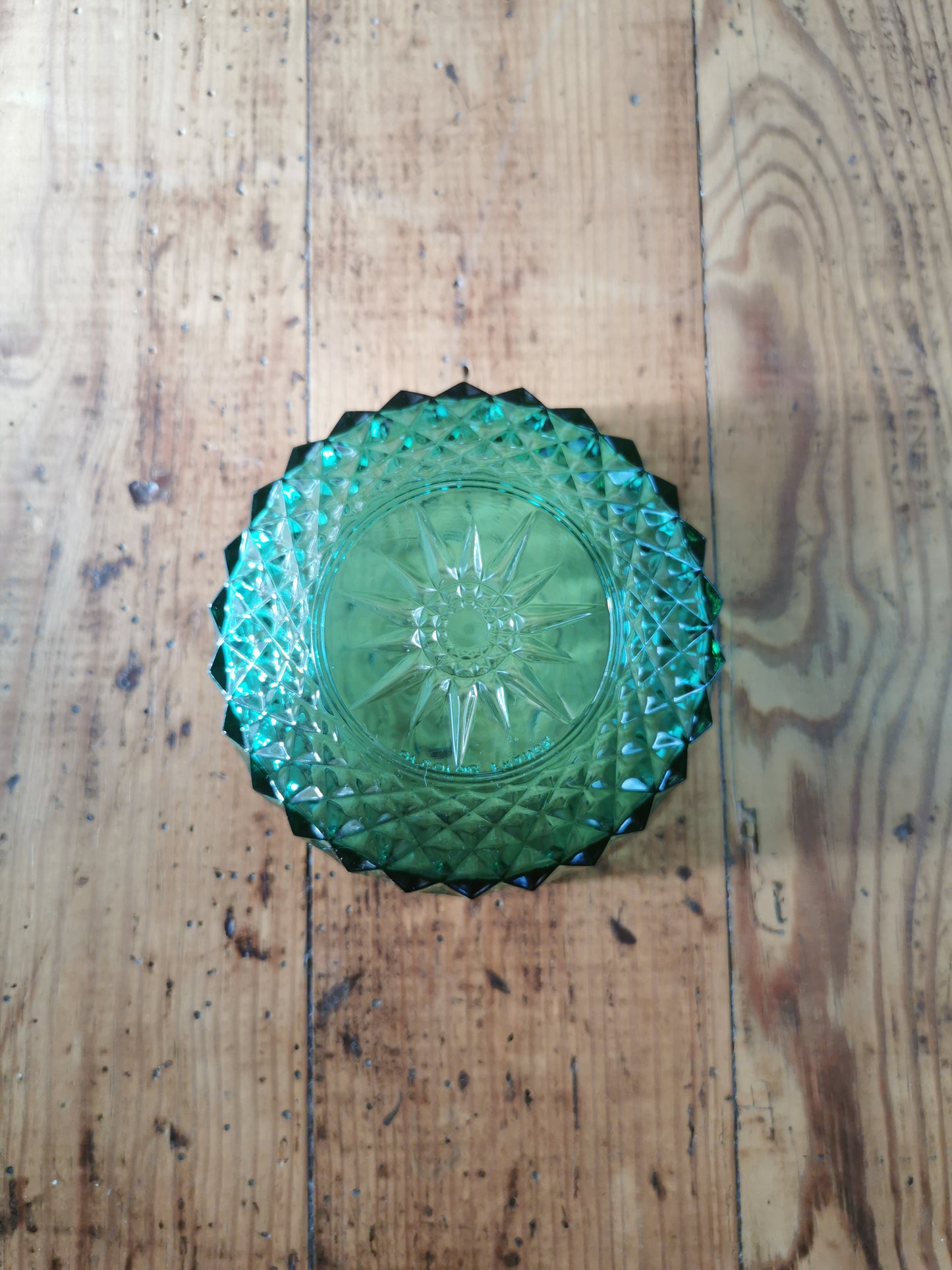 Coupelles en verre vertes