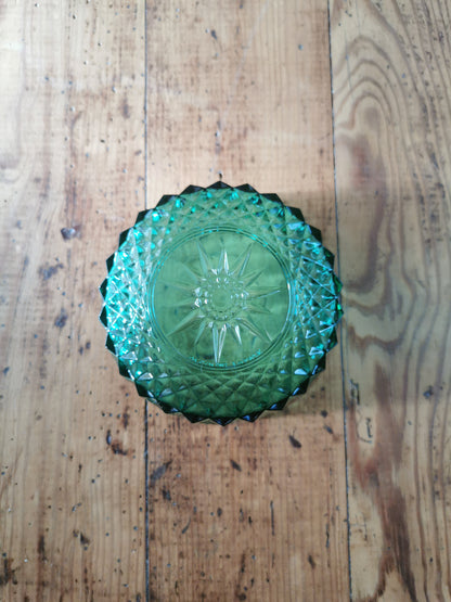 Coupelles en verre vertes