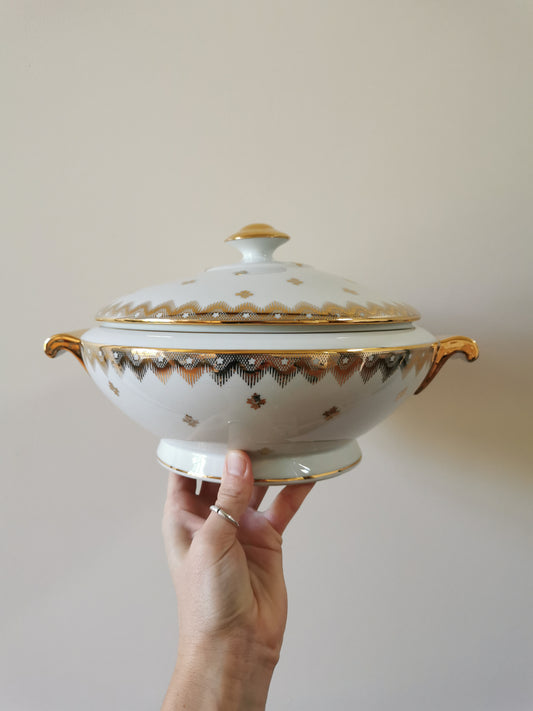 Soupière porcelaine de Limoges, R. Leclair