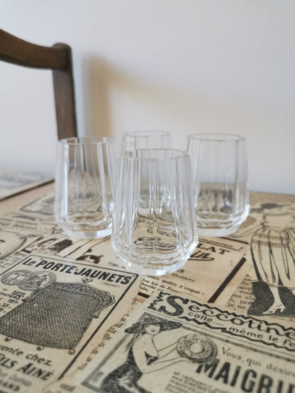 Verres à digestif, à facettes