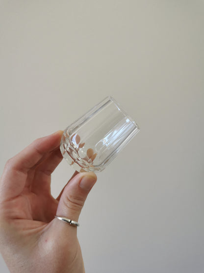 Verres à digestif, à facettes