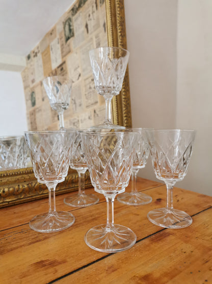 Verres à pied vintage "Fleur"