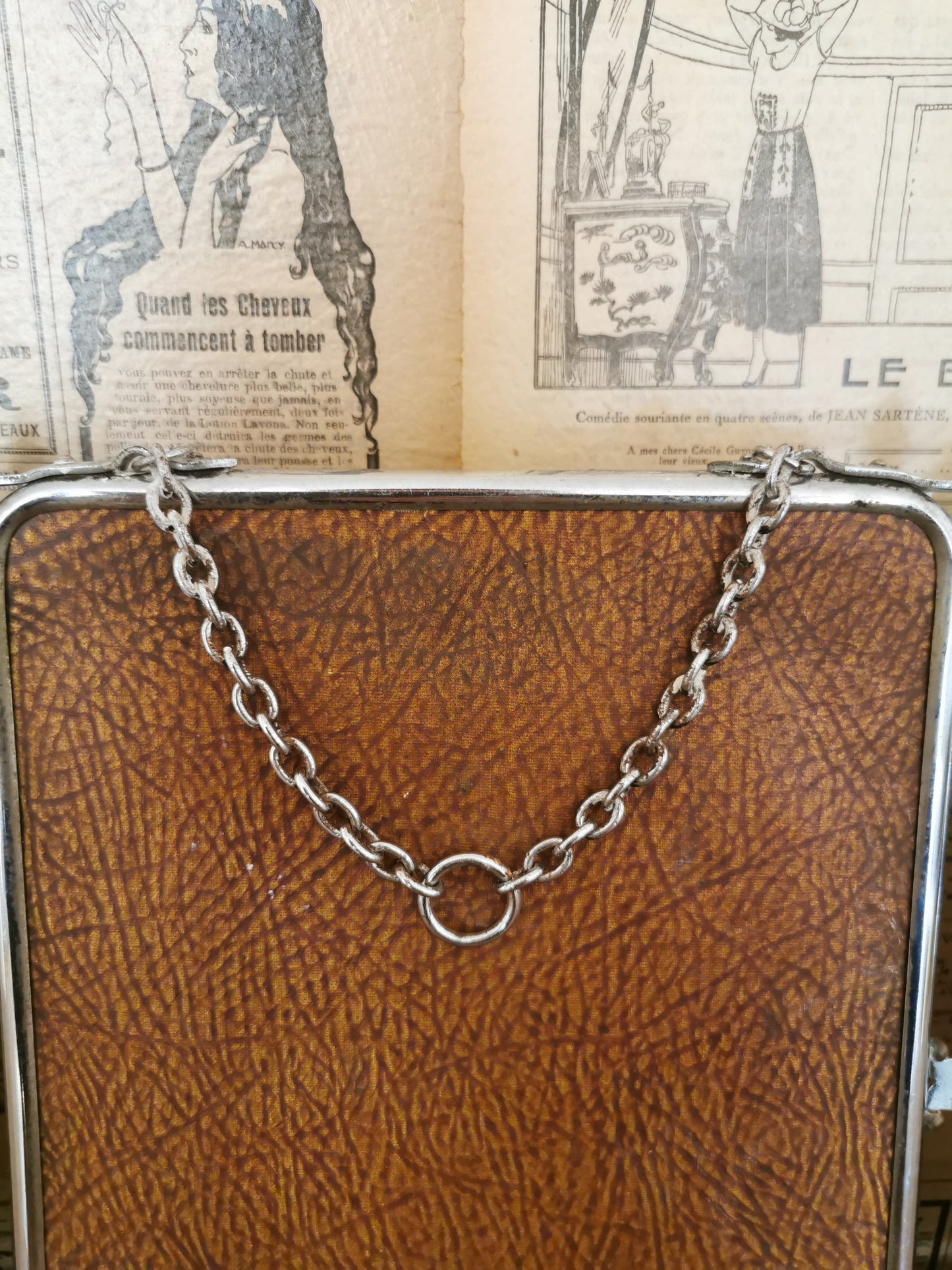 Miroir de barbier triptyque ancien