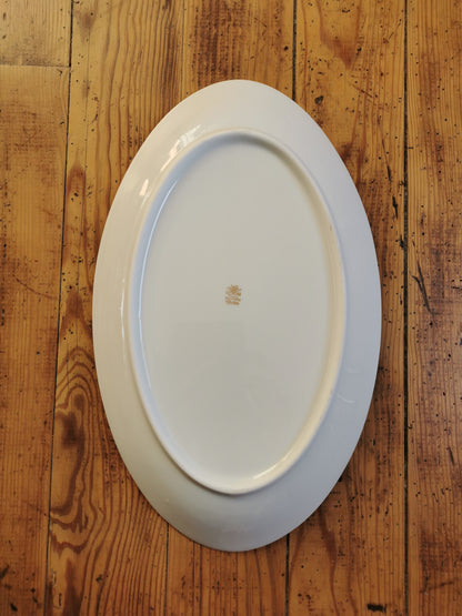 Plat ovale porcelaine de Limoges, R. Leclair