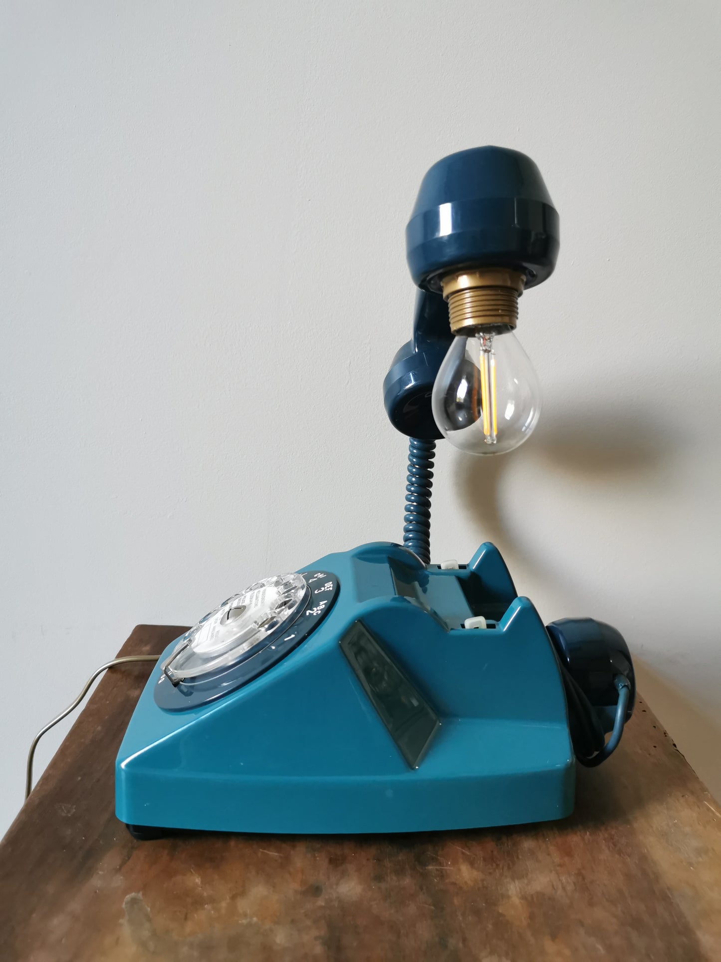 Lampe vintage BakéLight, bleu canard