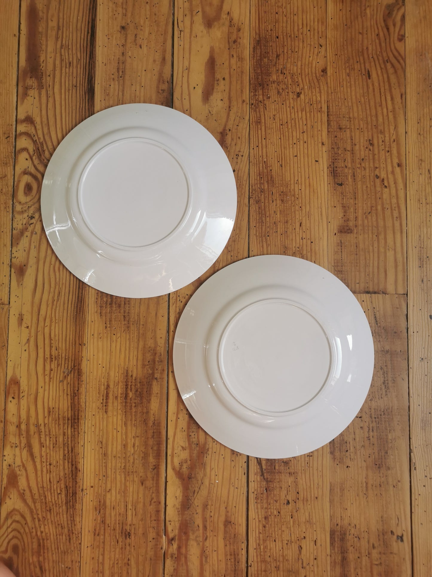 Assiettes plates rétro dépareillées