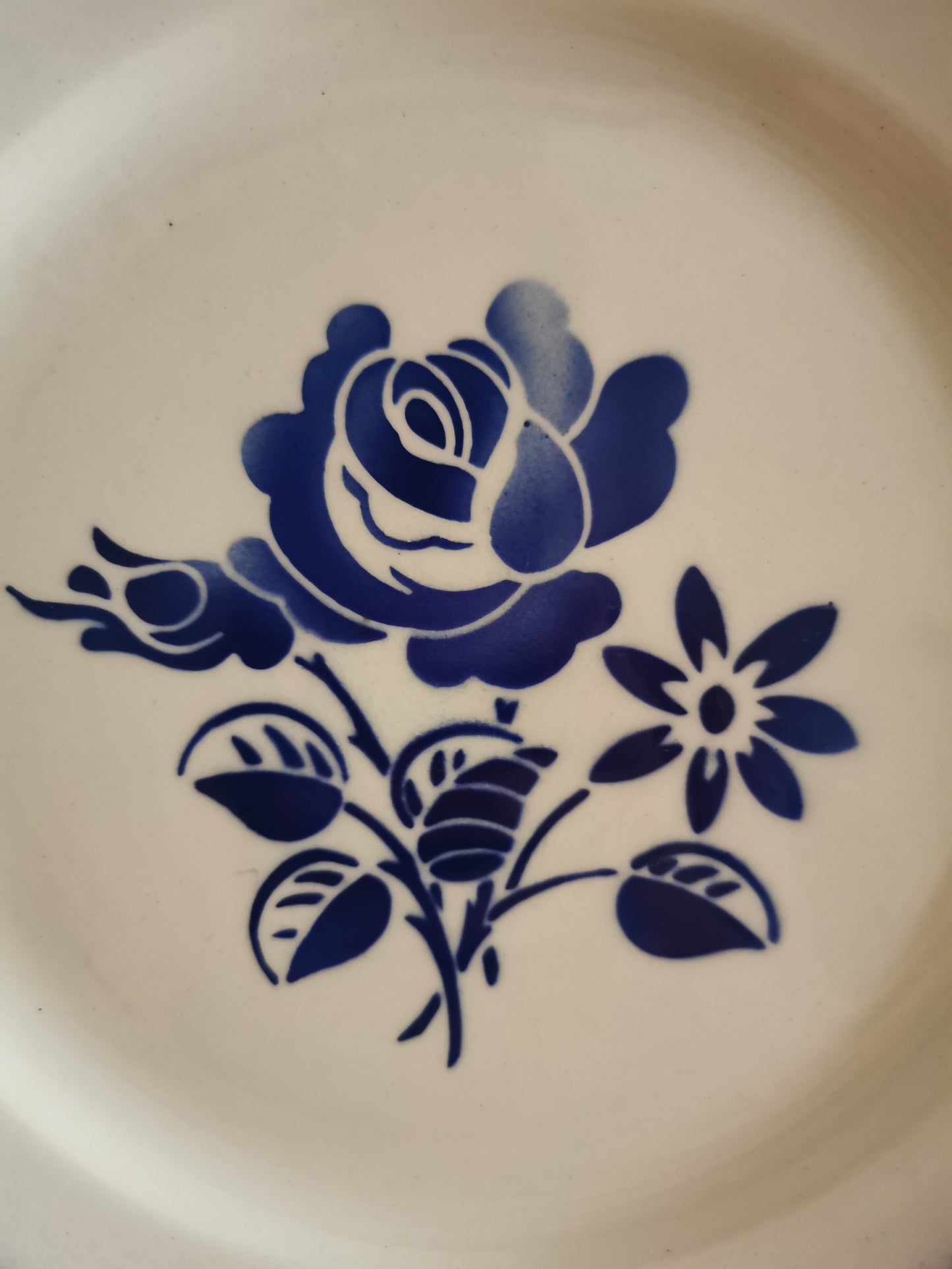 Assiettes plates Badonviller bleues