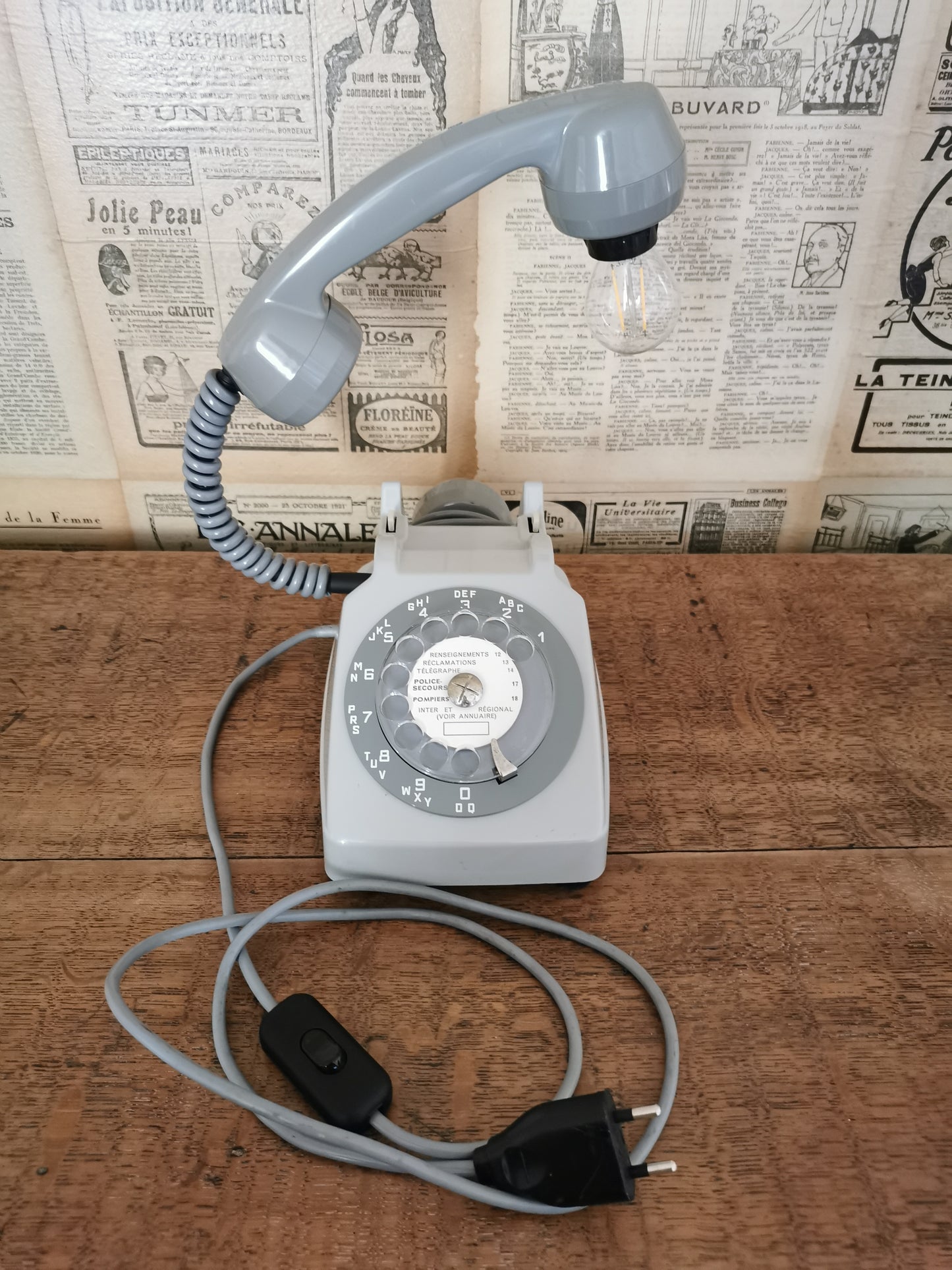 Lampe vintage BakéLight, grise