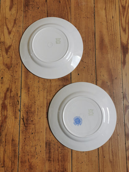 Assiettes plates dépareillées Pompadour