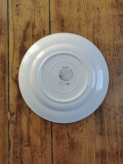 Assiettes à dessert Ste Amandinoise, bleues