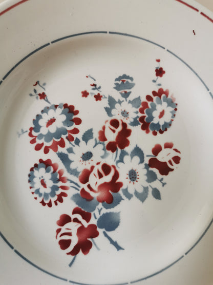 Assiettes plates St Amand, Floreal