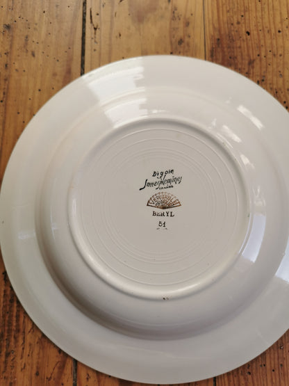 Assiettes creuses Digoin & Sarreguemines, Beryl