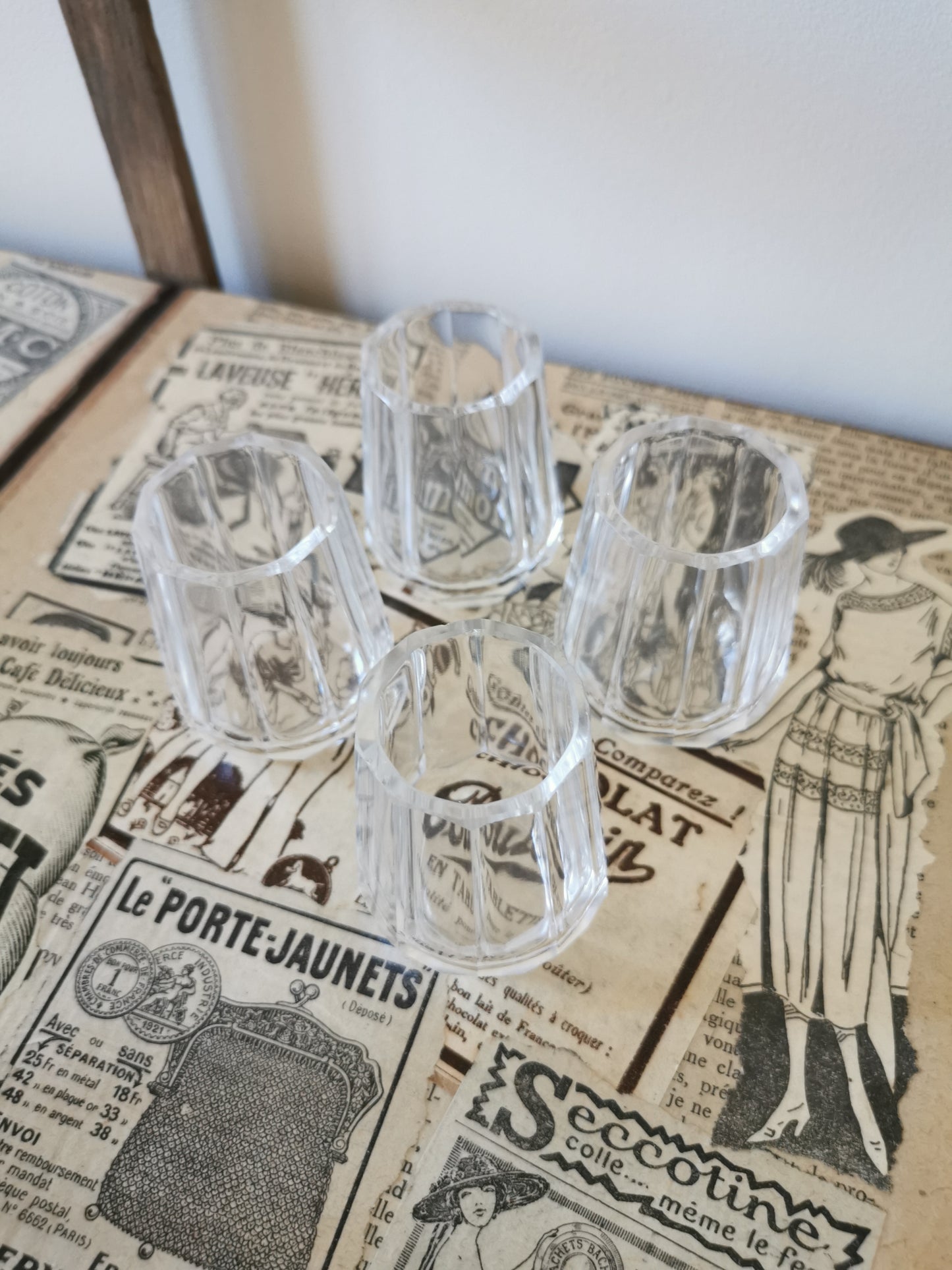 Verres à digestif, à facettes
