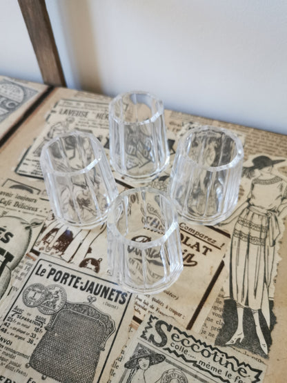 Verres à digestif, à facettes