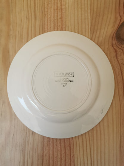 Assiettes plates Digoin, Malmaison