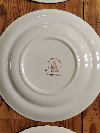 Assiettes plates L'Amandinoise, Pompadour