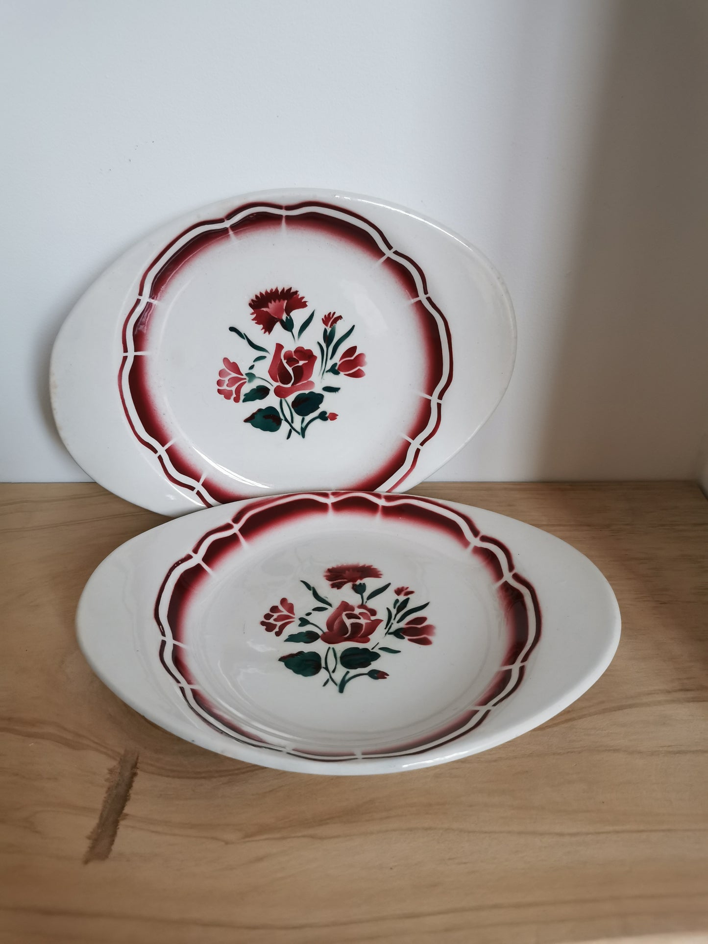 Assiettes à oreilles ovales Badonviller